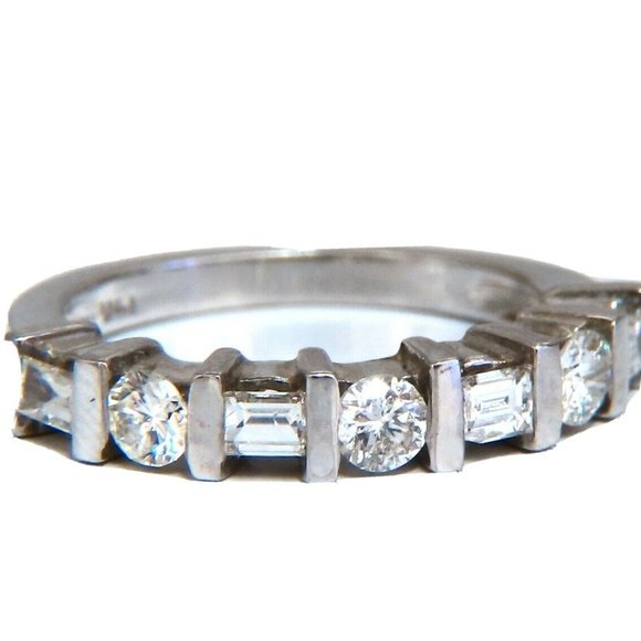 .75ct. Natural baguettes and rounds Diamond band r